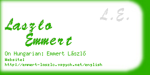 laszlo emmert business card