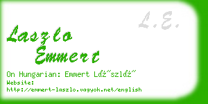 laszlo emmert business card